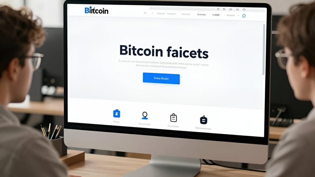 Современное рабочее место с ноутбуком для пассивного заработка криптовалюты через автоматизированные биткоин-краны Bitcoinsclub